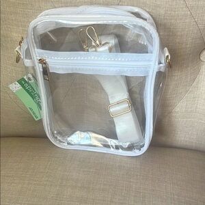 Clear White Transparent Stadium Bag
